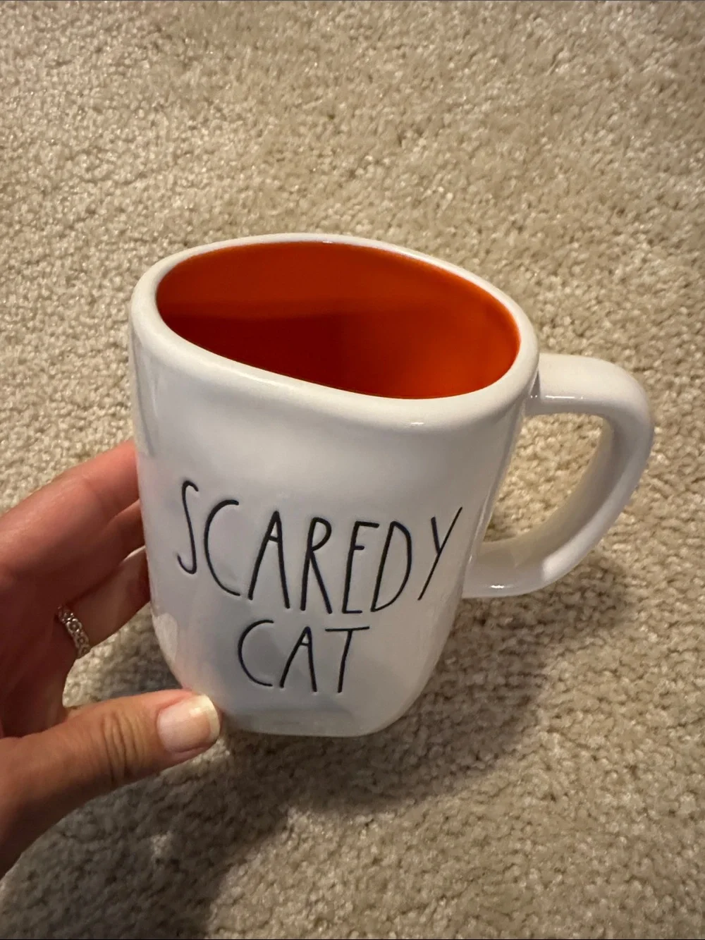 Rae Dunn Scaredy Cat Ceramic Mug